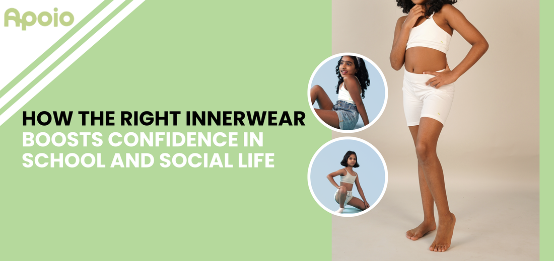 Confident teen girl feeling comfortable in perfect innerwear