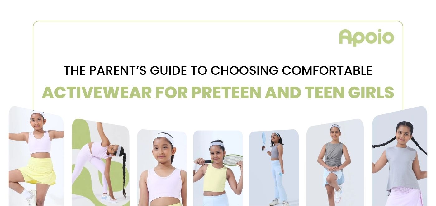 Preteen and teen girls wearing breathable and comfortable activewear.