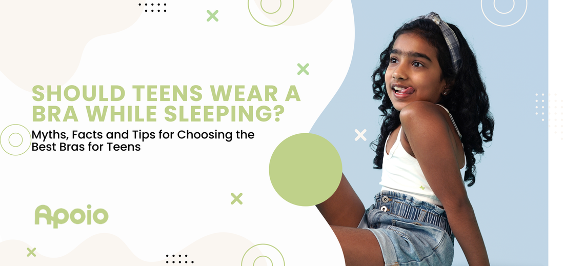 Teen girl choosing comfortable bra for sleep and daily wear