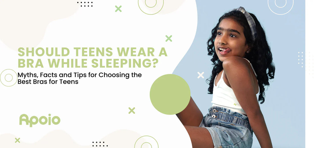 Teen girl choosing comfortable bra for sleep and daily wear