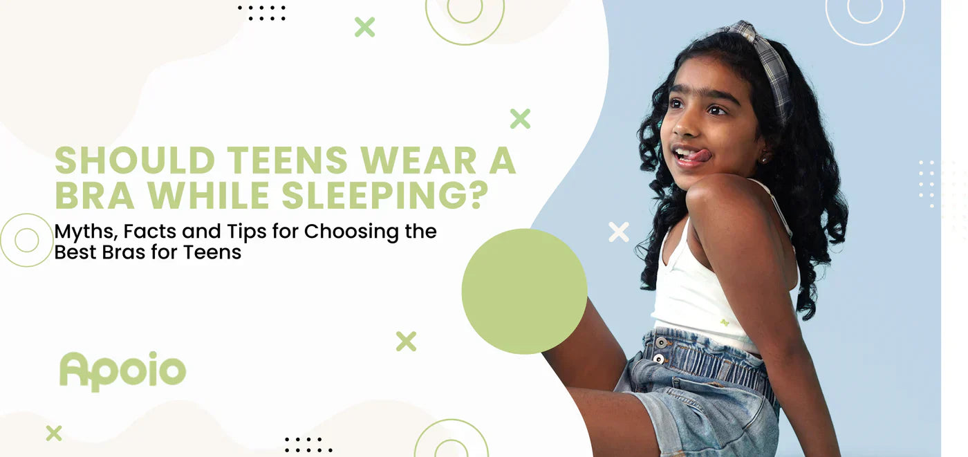 Teen girl choosing comfortable bra for sleep and daily wear