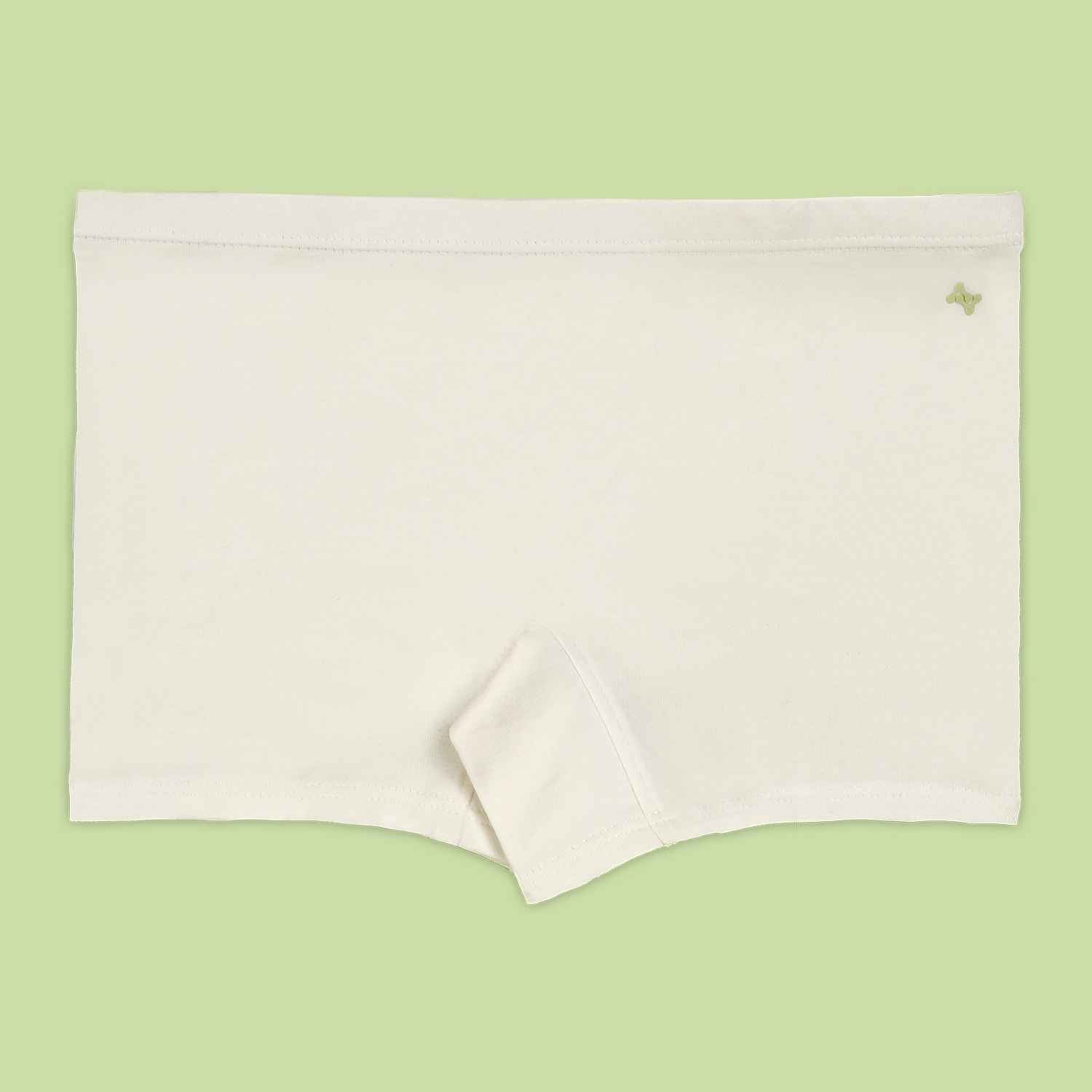 Soft Square: Her Pre-Teen Boyshorts - White