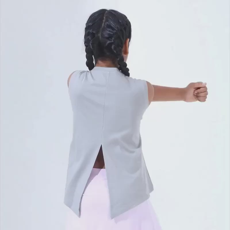 Load video: Sassy - Slit Tanktop for teens &amp; Pre-Teens